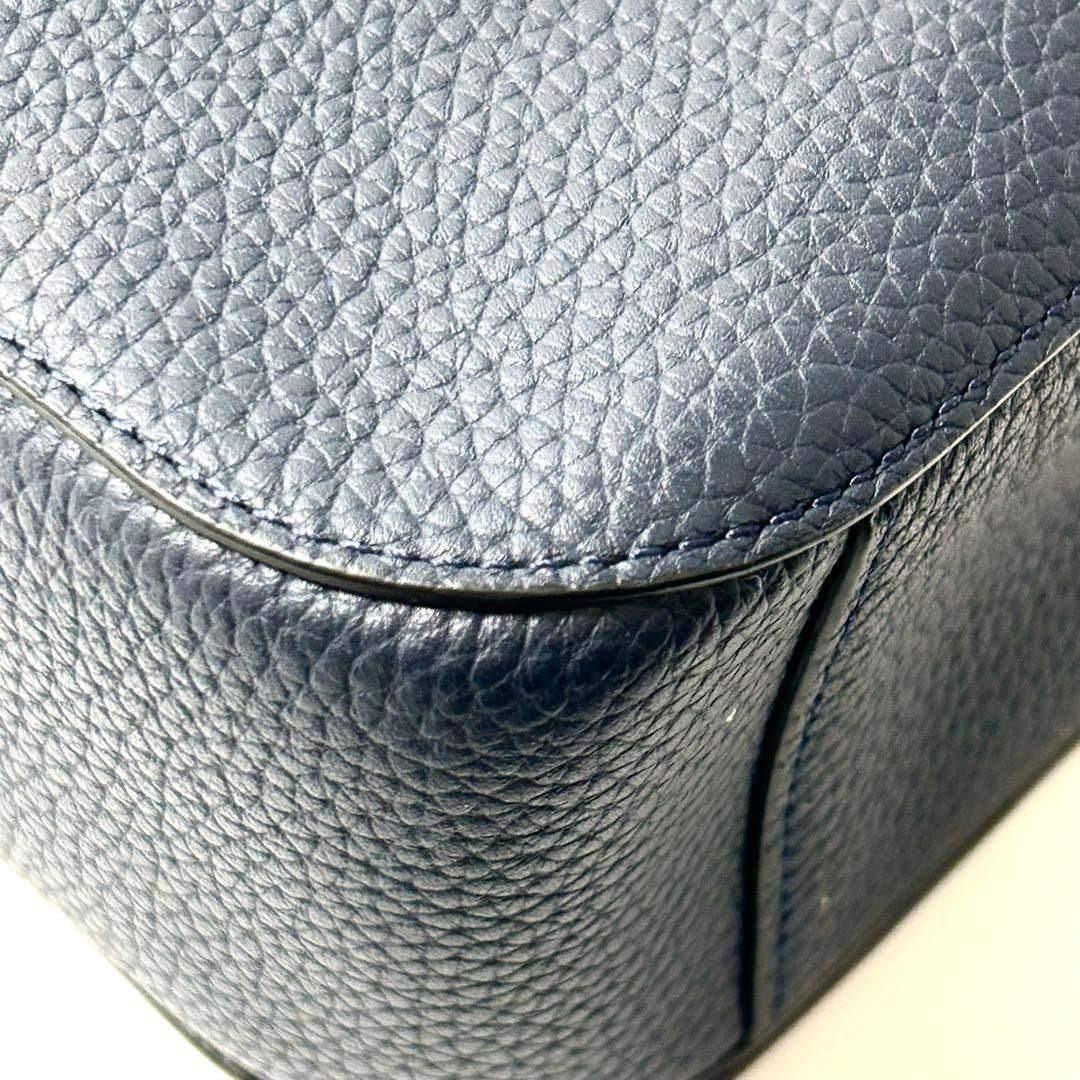 美品　コーチ　ゴッサム　レザー　クロスボディバッグ　C0241 シボ革　ネイビー