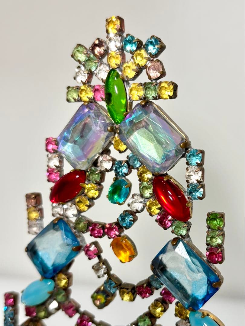 チェコガラス クリスマスツリー　 卓上グラスツリー