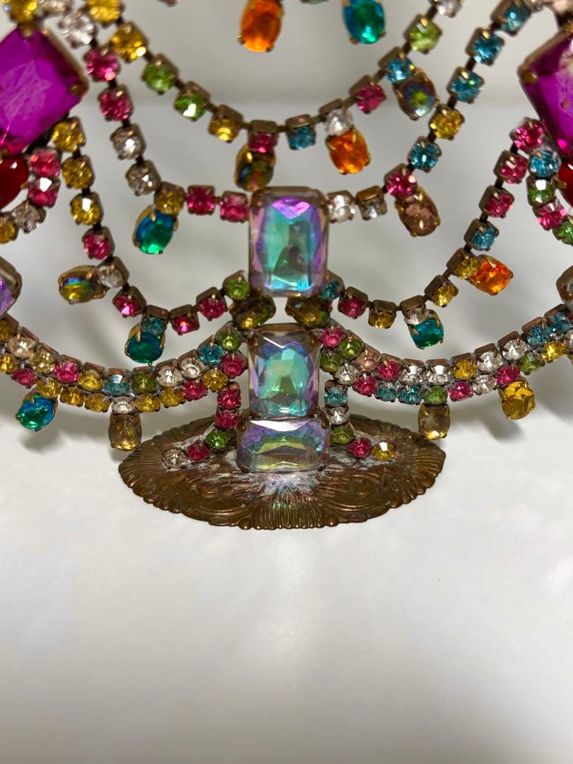 チェコガラス クリスマスツリー　 卓上グラスツリー