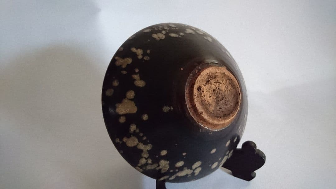 中国時代物 天目茶碗 骨董品茶道具 陶器  共箱付き