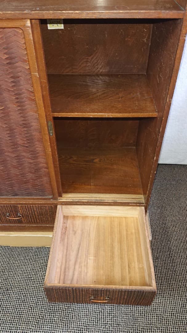 古箪笥昭和レトロ アンティーク ヴィンテージ 飾り棚　 本棚 小物入れ 水屋箪笥