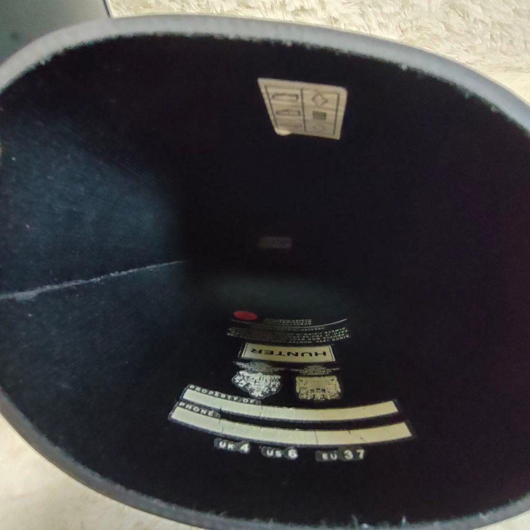 【美品】HUNTER レディース 長靴 バックル付き ブラック 23cm