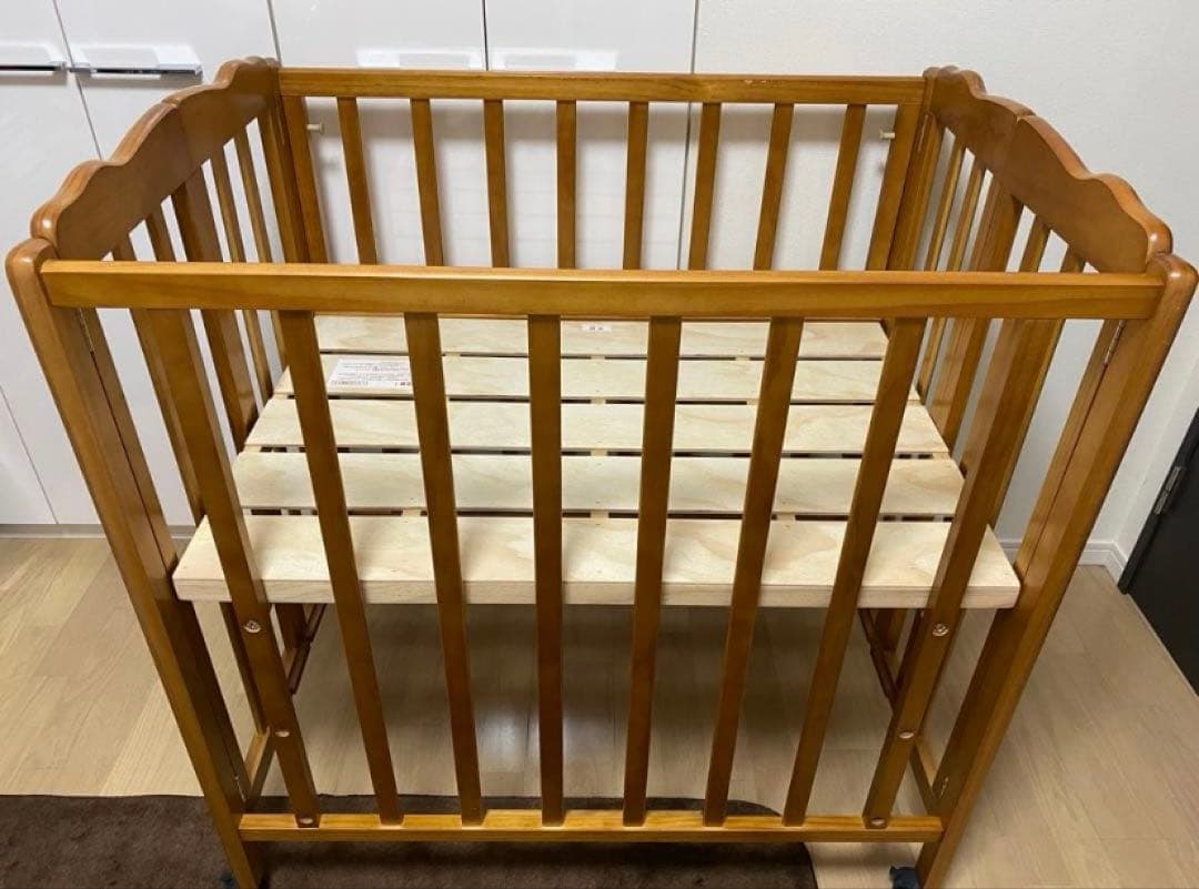 大和屋 パタン 折りたたみ ミニベビーベッド マットレス付き☆