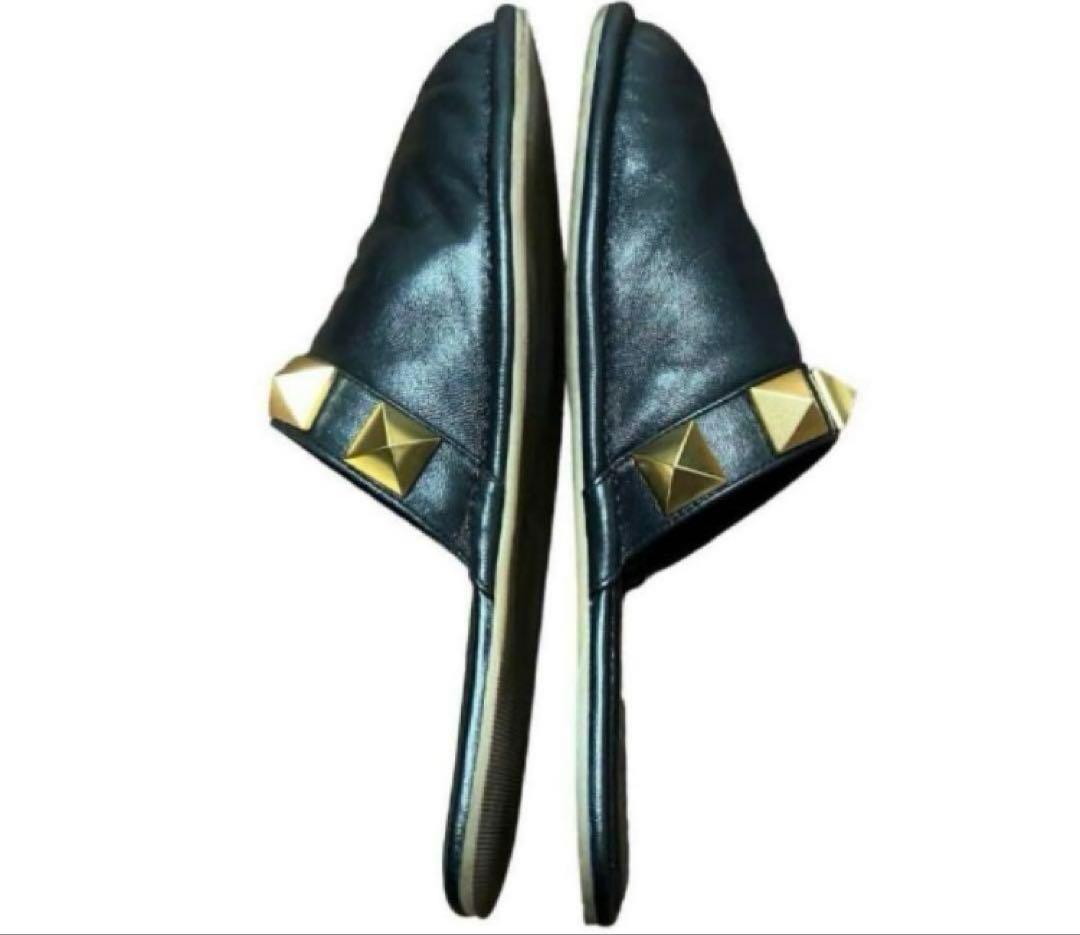 希少　VALENTINO GARAVANI レザーサンダル ゴールドスタッズ