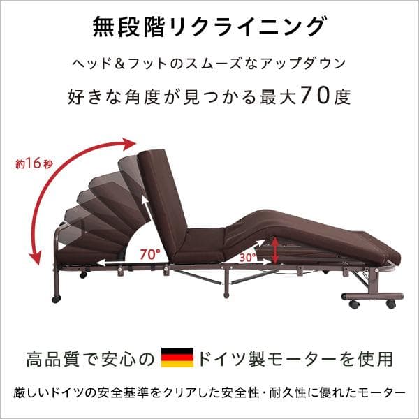 電動リクライニングベッド KLAPP-クラップ- [7209]