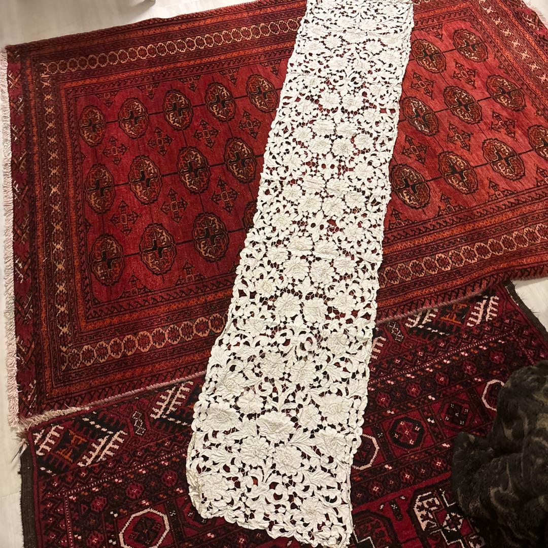 スワトウ　汕頭　ヴィンテージ アンティーク　レーステーブルランナー