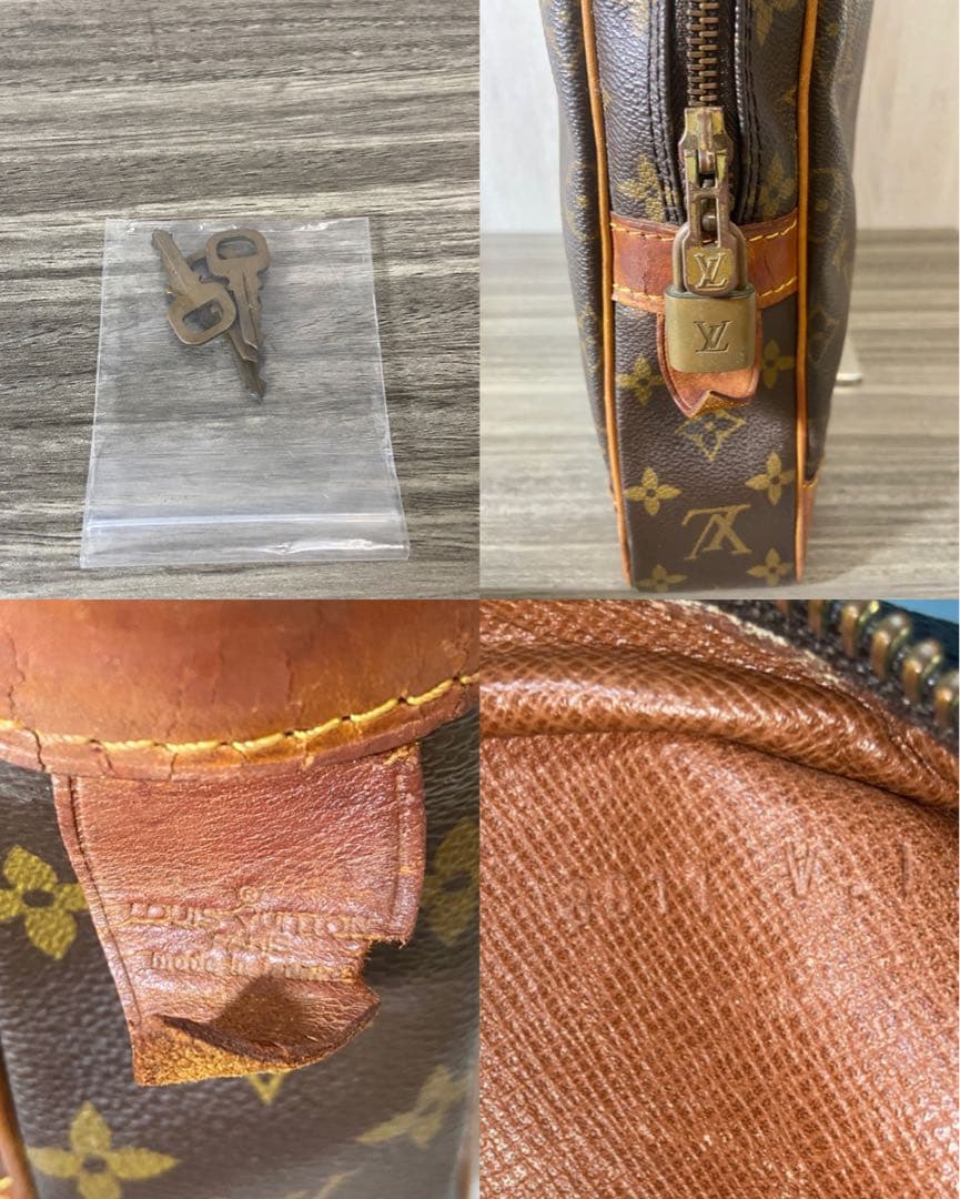 ルイヴィトン　モノグラム ポルトドキュマン　ヴォワヤージュ ビジネスバッグ　茶色