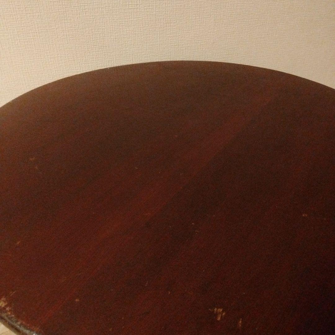 テーブル ダークブラウン レトロ ちゃぶ台 アンティーク ヴィンテージ 昭和
