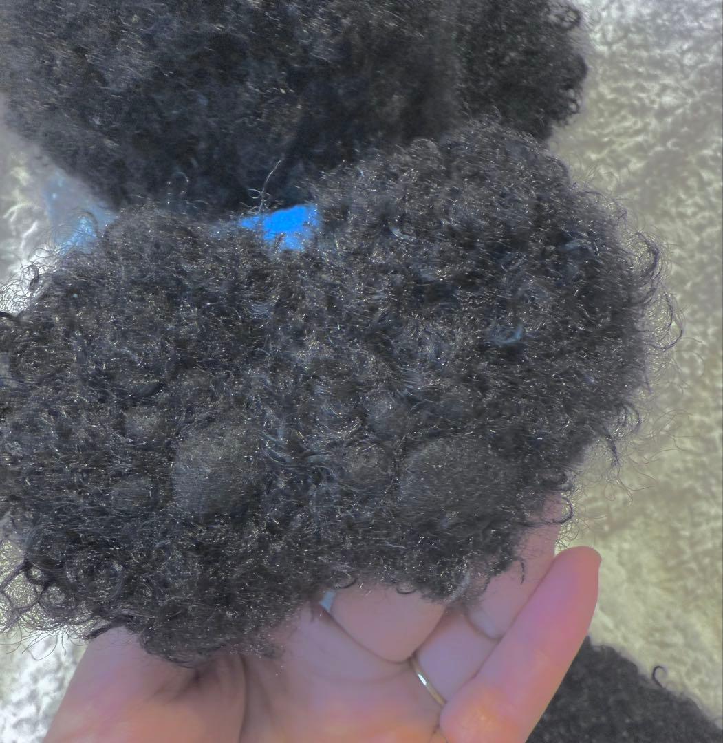 ★ハンドメイド★ もふもふ トイプードル ぬいぐるみ ブラック 大サイズ