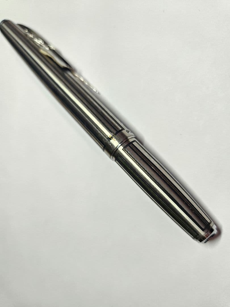 プラチナ万年筆 万年筆 18K WG 細字 ステンレス ストライプ 廃番 廃盤