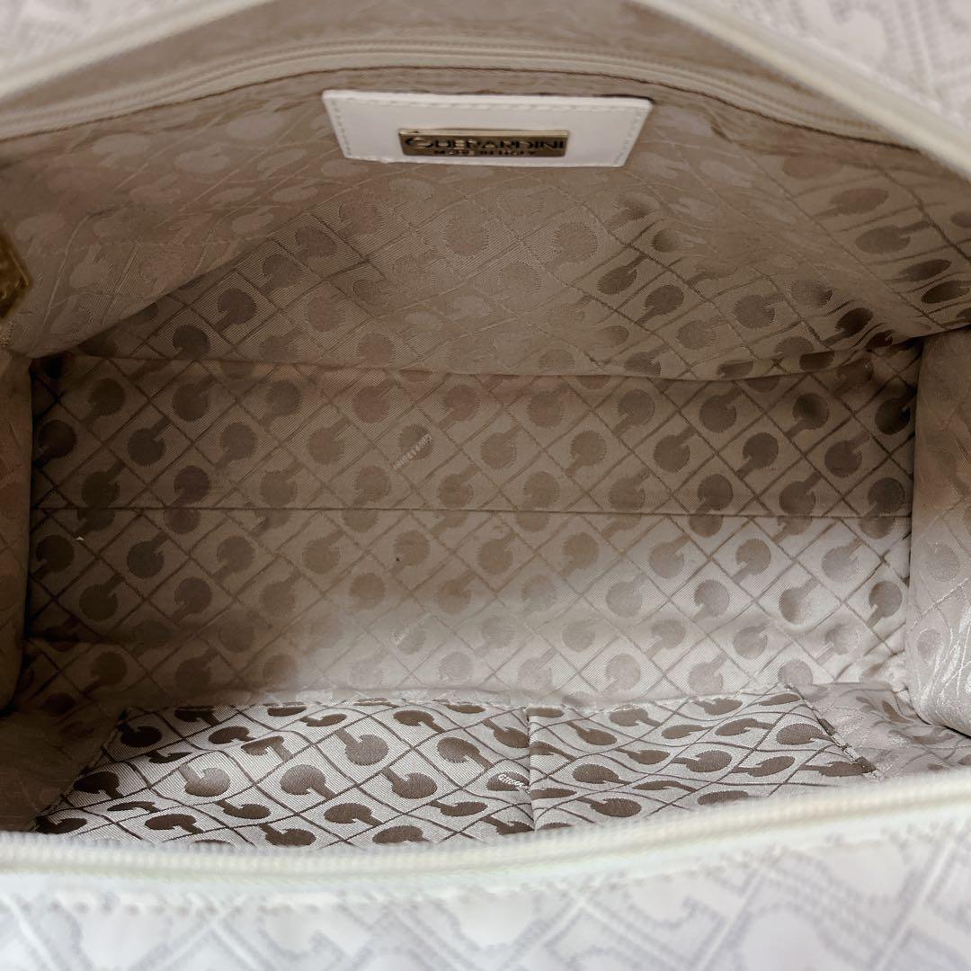 GHERARDINI ゲラルディーニ 2way ハンドバッグ ソフティ 総柄 白