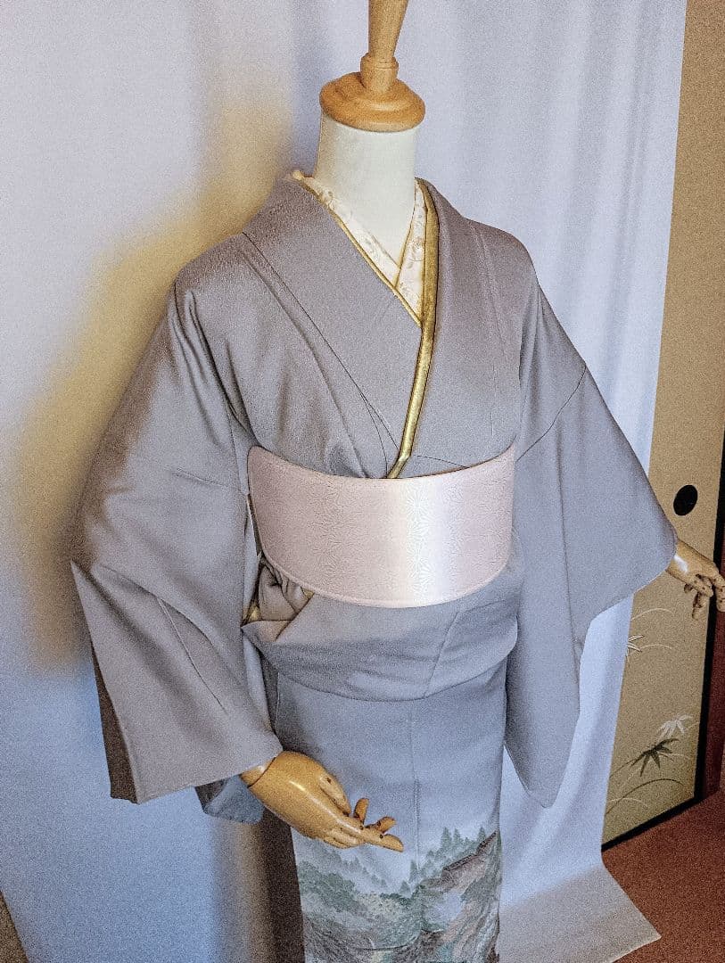 グレー/金彩景色♥色留袖*訪問着