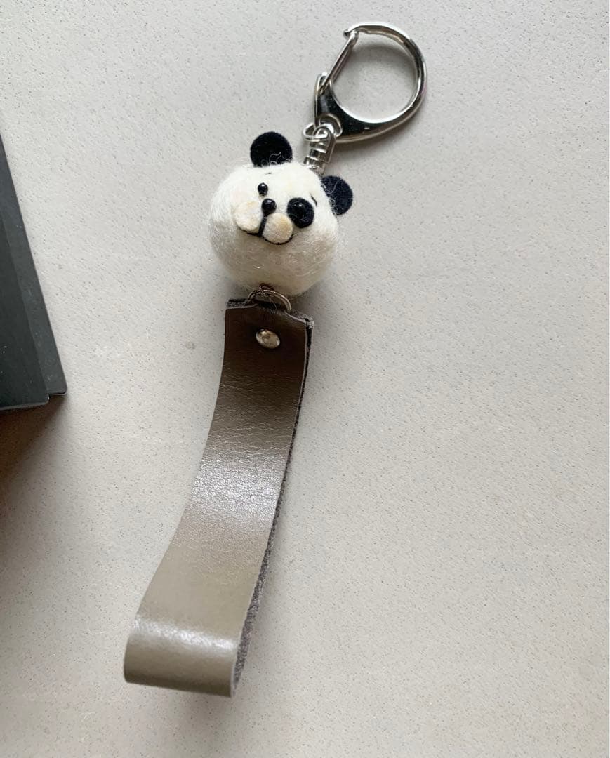 希少！20471120！パンダひょーま君フェルト？キーホルダー