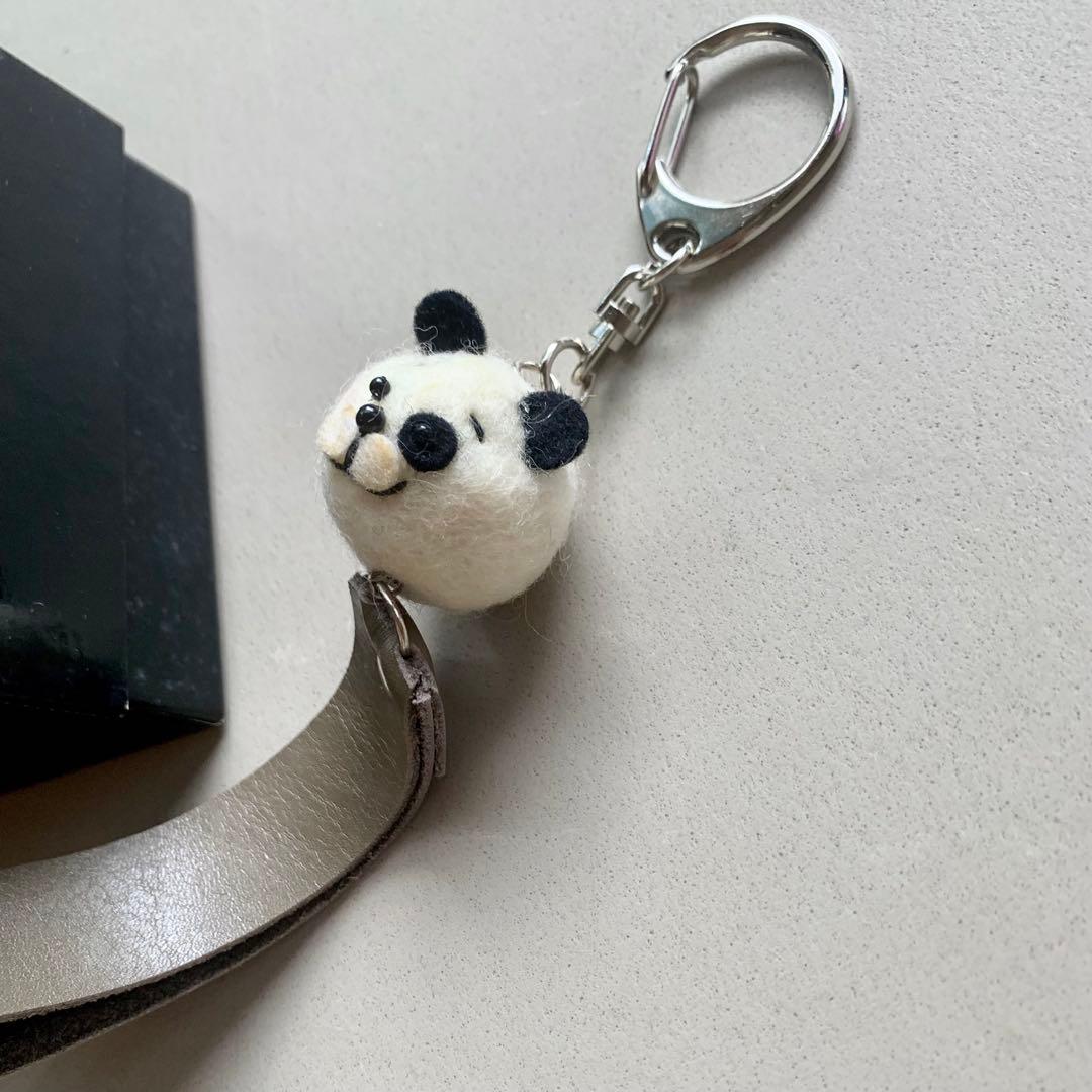 希少！20471120！パンダひょーま君フェルト？キーホルダー