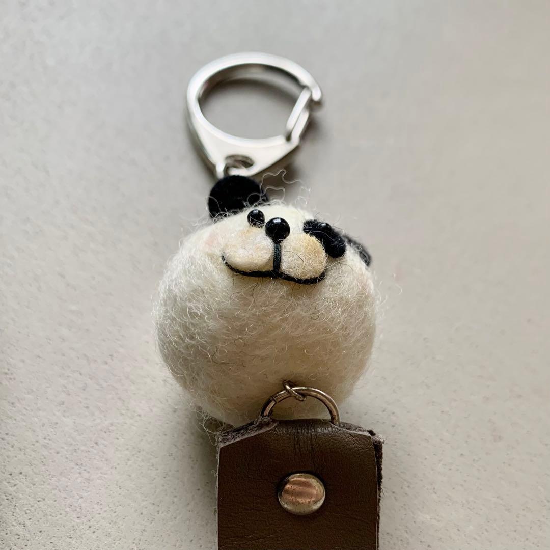 希少！20471120！パンダひょーま君フェルト？キーホルダー