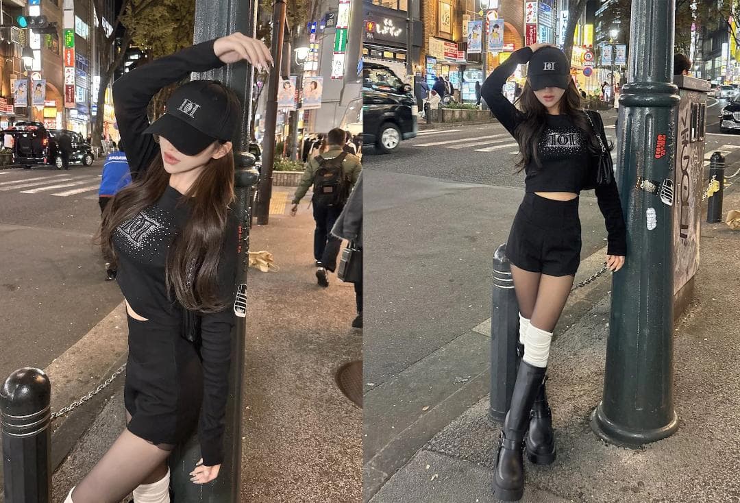 ダーリッチ darich シャイニーDDロゴコンパクトロングTシャツ ブラック