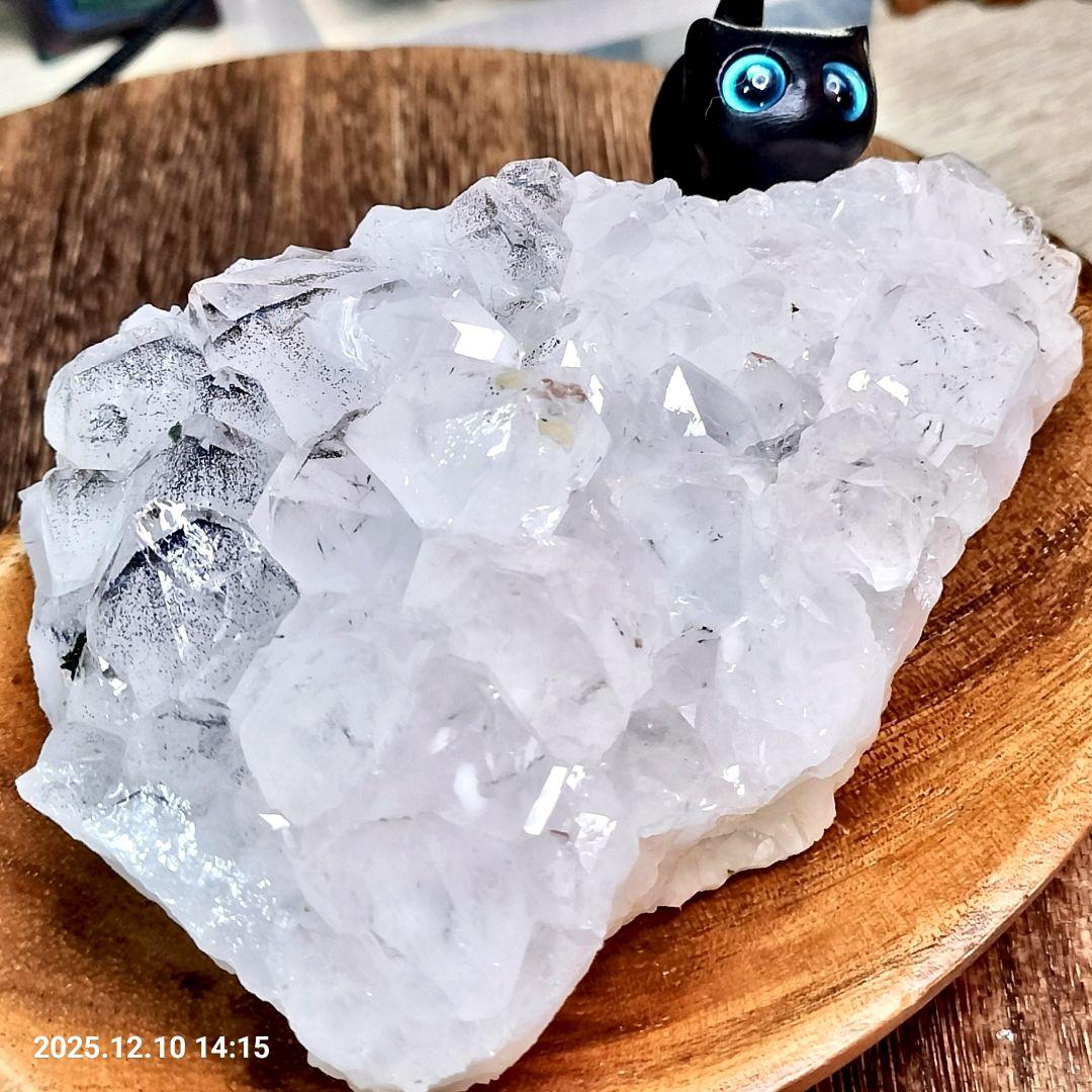 超希少 天然 ヒマラヤ ブラックファントム水晶クラスター 虹 ヒマラヤ水晶 原石