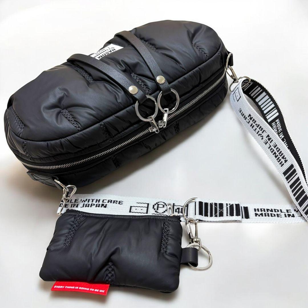 QUILTING shoulder bag ポーチ付き／black