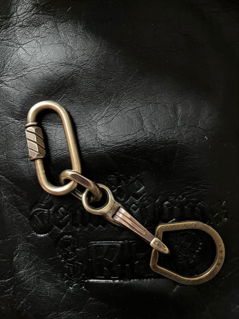 ブラス製刻印入りカラビナ　north&judd製ナスカン使用キーチェーン　新品！