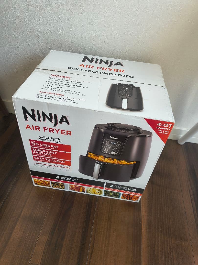 ​【希少/アメリカ購入】Ninja エアフライヤー AF100 4-QT 箱付き