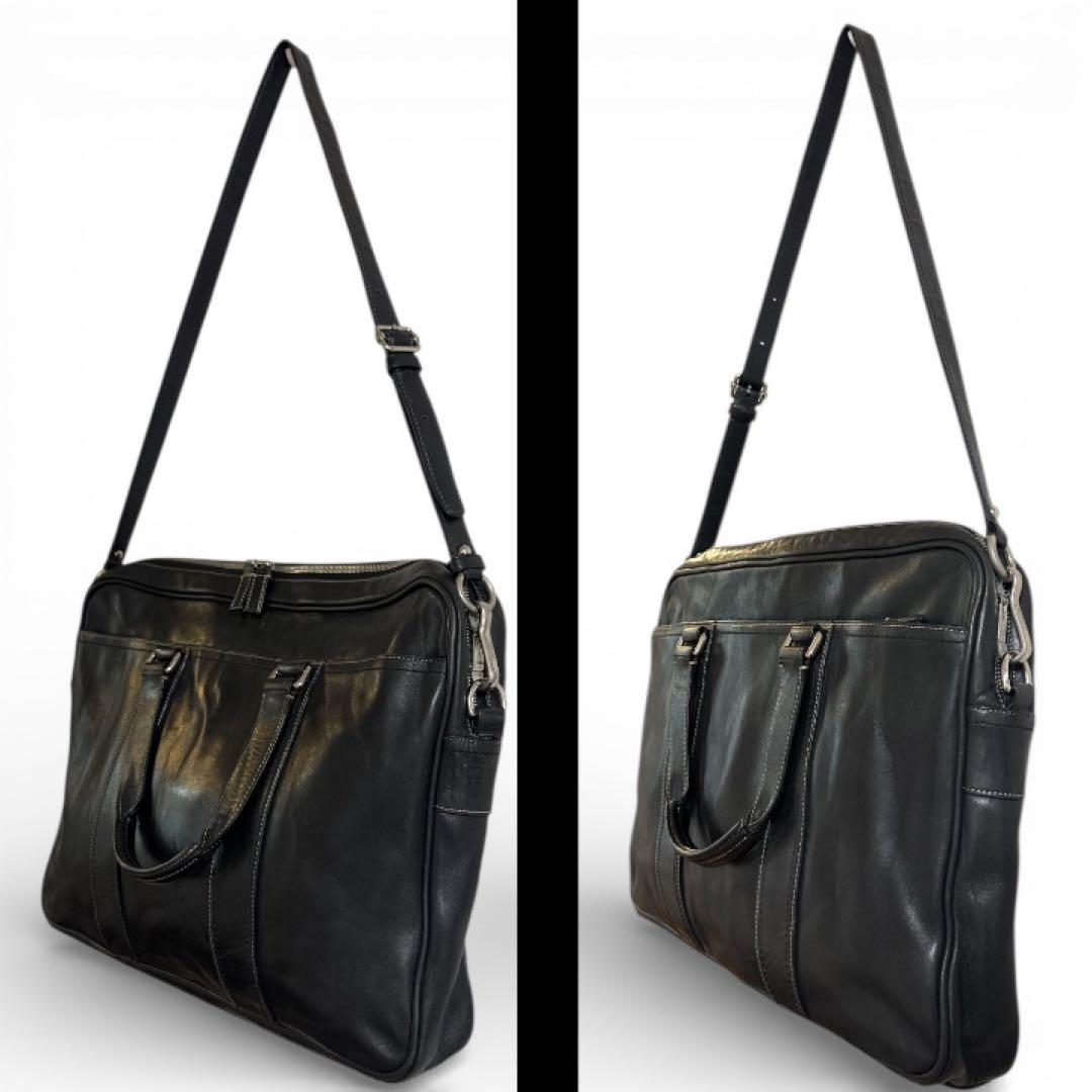 COACH コーチ 2way ビジネスバッグ ブラック 70168 カーフレザー