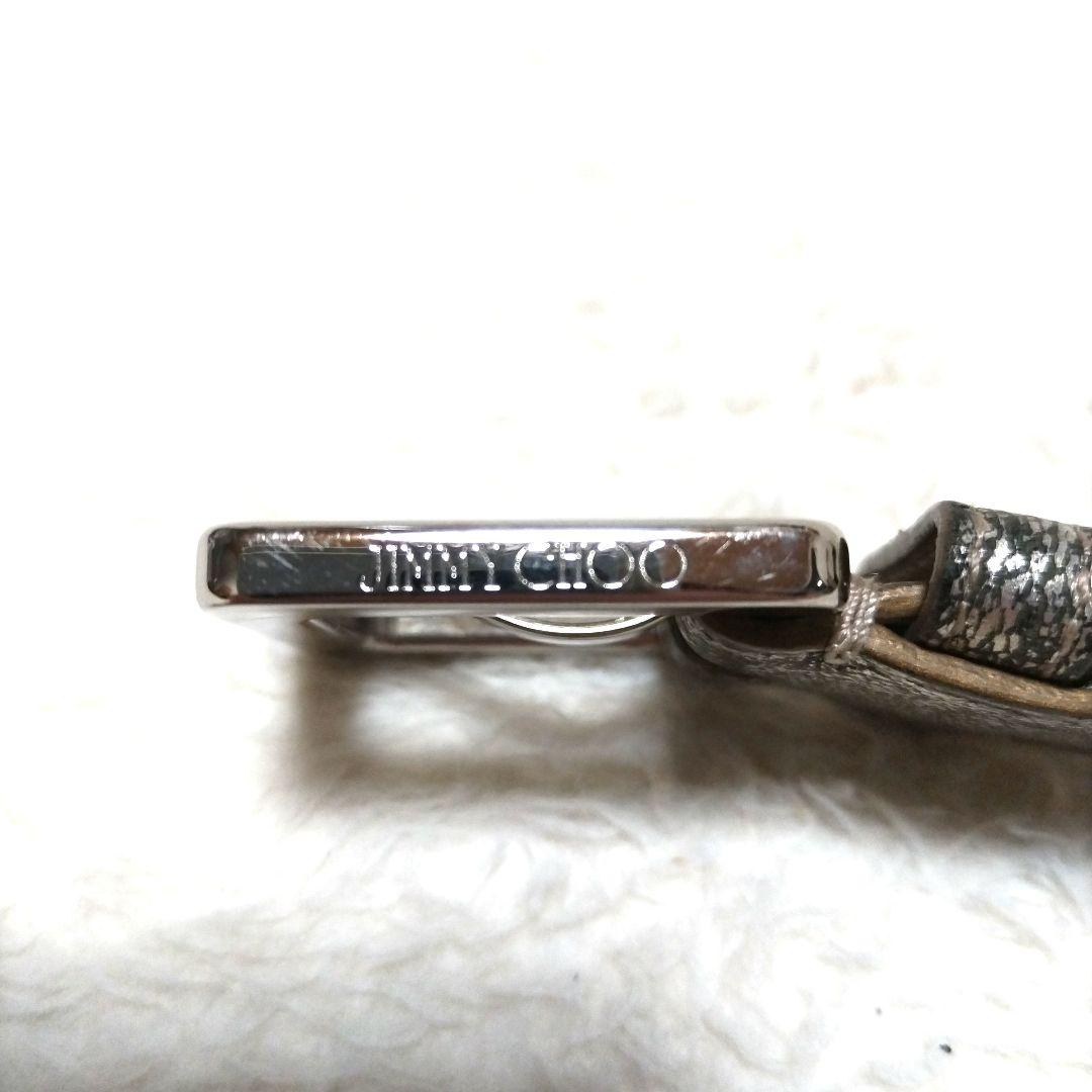 JIMMY CHOO ジミーチュウ スター 星 スタッズ 総柄 レザーベルト 銀