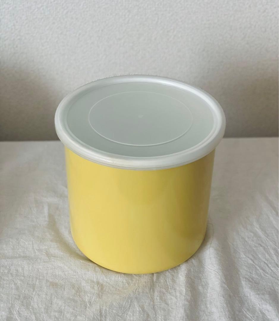 マーガレットハウエル限定 野田琺瑯 イエロー 丸形ラウンド 米びつサイズ