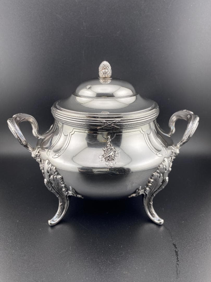 I25 フランス 楽器文様 オーケストラ 純銀950 ティーポット コーヒー