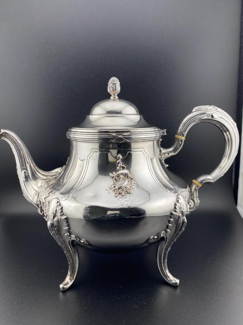 I25 フランス 楽器文様 オーケストラ 純銀950 ティーポット コーヒー