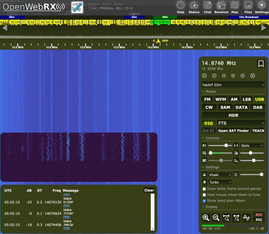 受信機 HackRF One & PotaPack