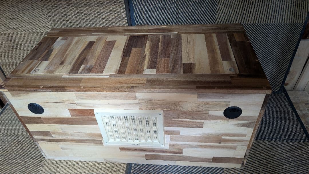 アカシア集成材15ミリ幅120縦50奥行50蜜蝋オイル仕上げ！