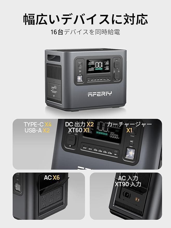 新品未開封　ポータブル電源 大容量 2048Wh　AFERIY P210