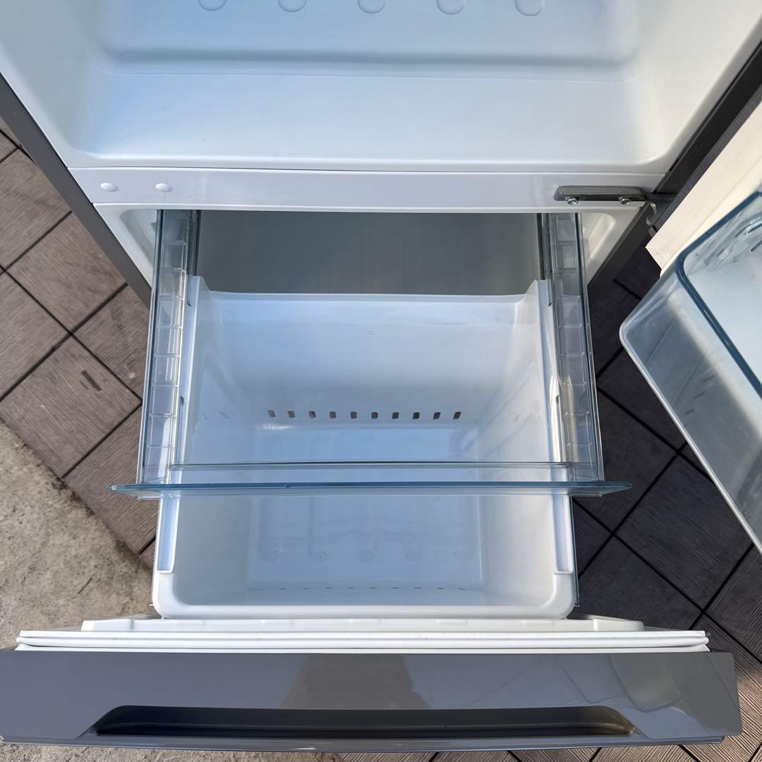 美品 HITACHI 2021年製 2ドア冷蔵庫 メタリックシルバー 154L