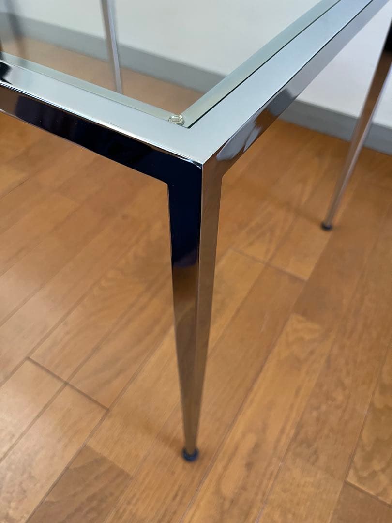 モダンスタイル　ガラスサイドテーブル　ミッドセンチュリー　ヴィンテージ　90's