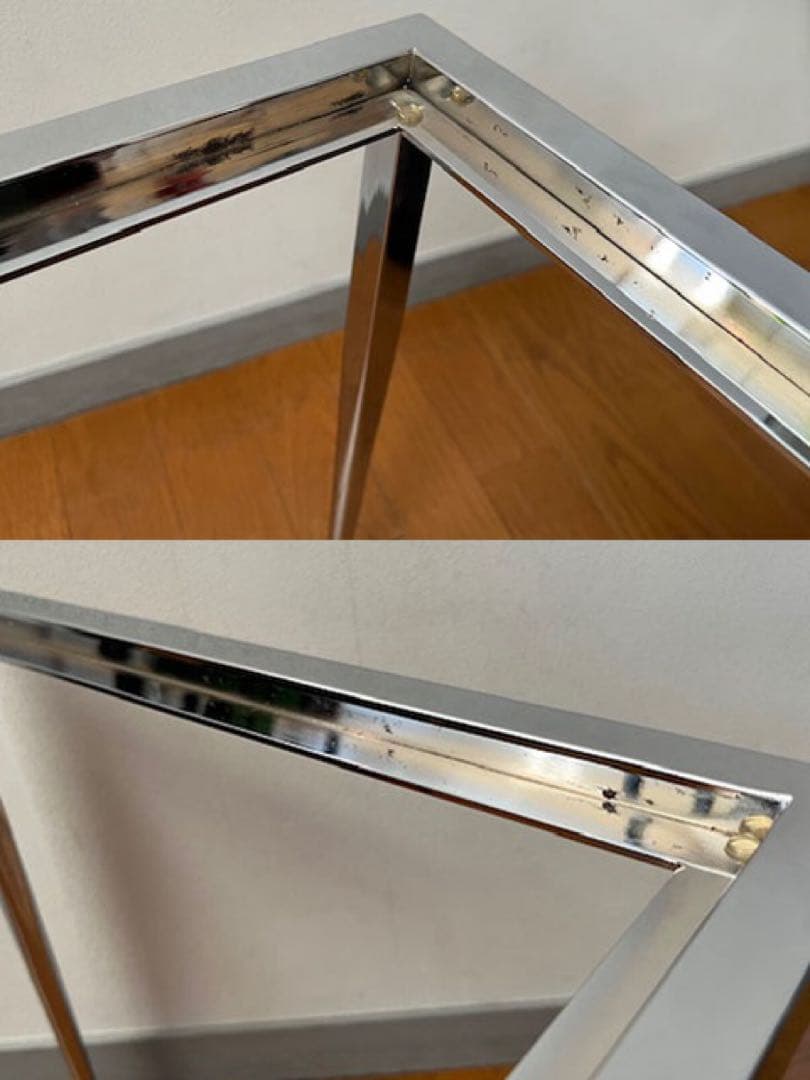 モダンスタイル　ガラスサイドテーブル　ミッドセンチュリー　ヴィンテージ　90's