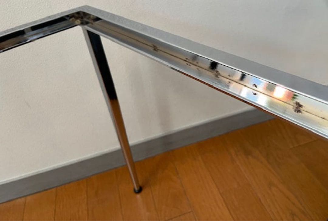 モダンスタイル　ガラスサイドテーブル　ミッドセンチュリー　ヴィンテージ　90's