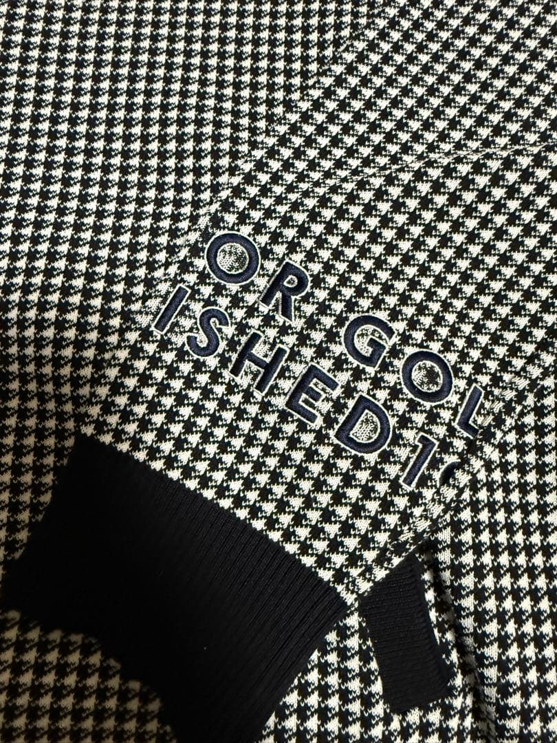 PEARLY GATES メンズ ニットジップアップ 千鳥柄