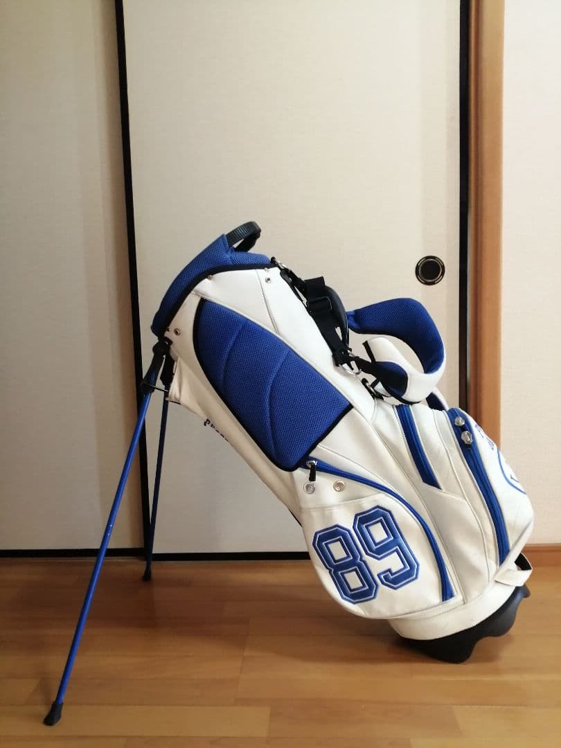 PEARLY GATES パーリーゲイツ　スタンドキャディバッグ　白青