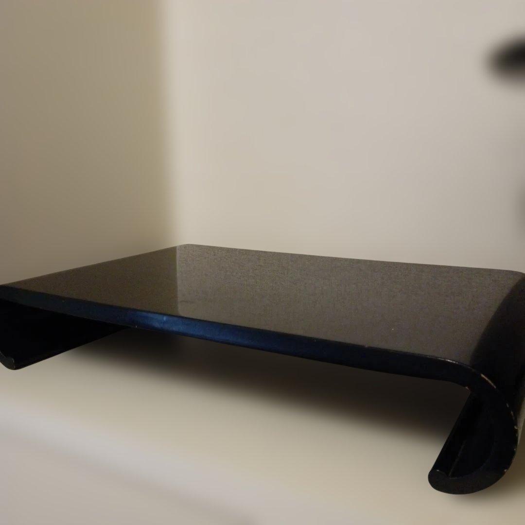 ☆黒色金属製花器 山水画付き 台不要であれば10000円