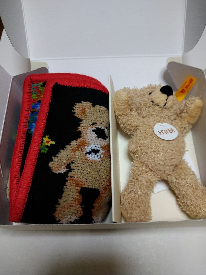 新品未使用Steiff×FEILER シュタイフテディベアーズアンドハイジセット
