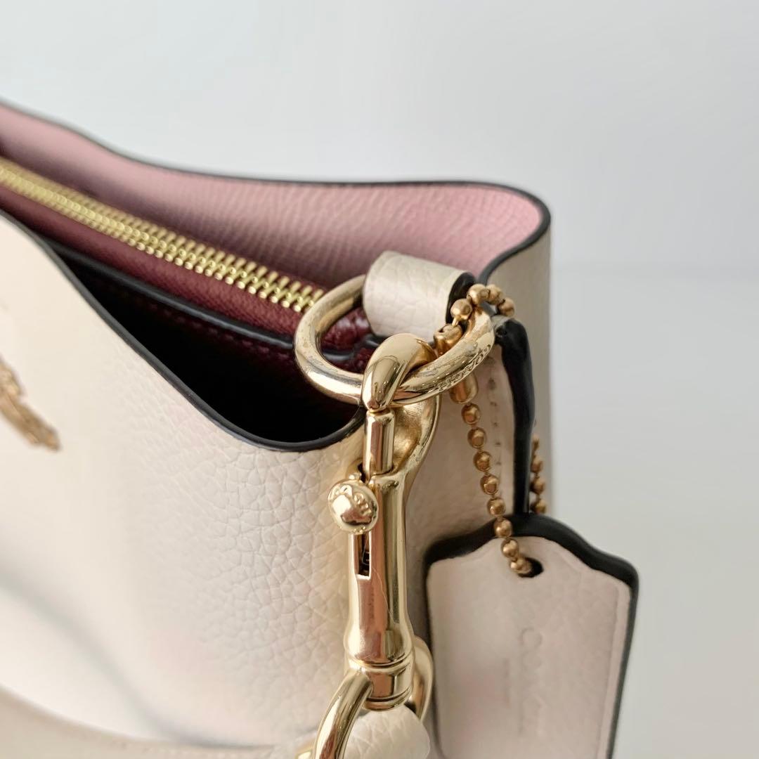 【COACH】コーチ　モリー　バケットバッグ　アイボリー　ホワイト　2way