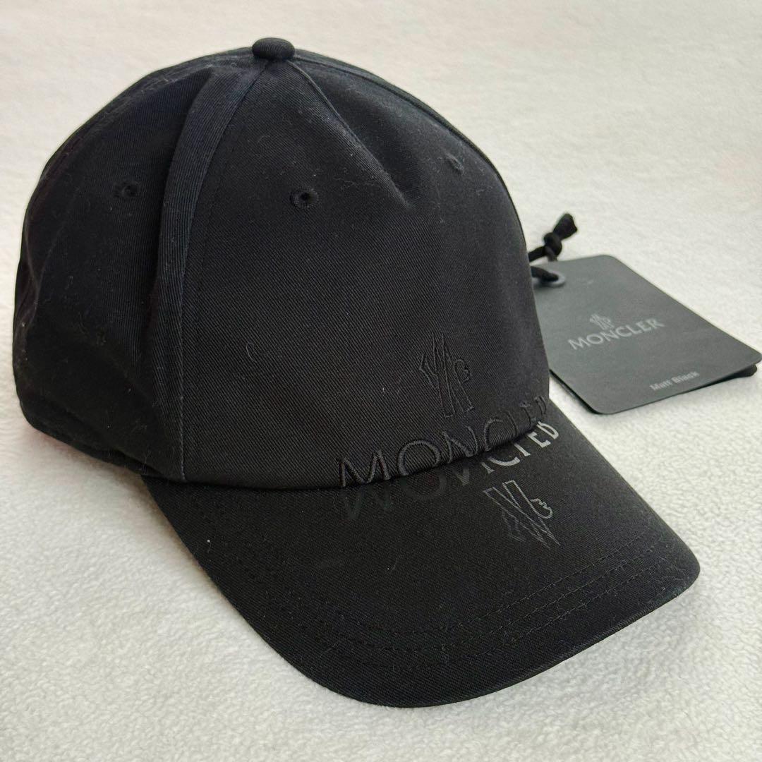 MONCLER モンクレール ロゴキャップ ブラック FREE 正規品 新品