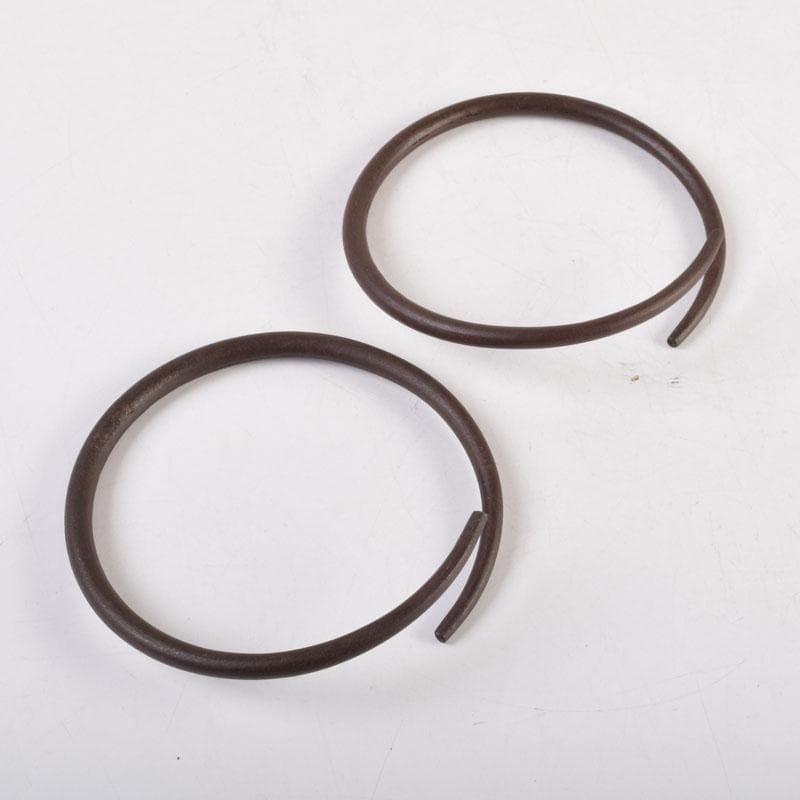 茶道具　御釜師　十三代宮崎寒雉造　釜環　丸環　一對　共箱　C　9184