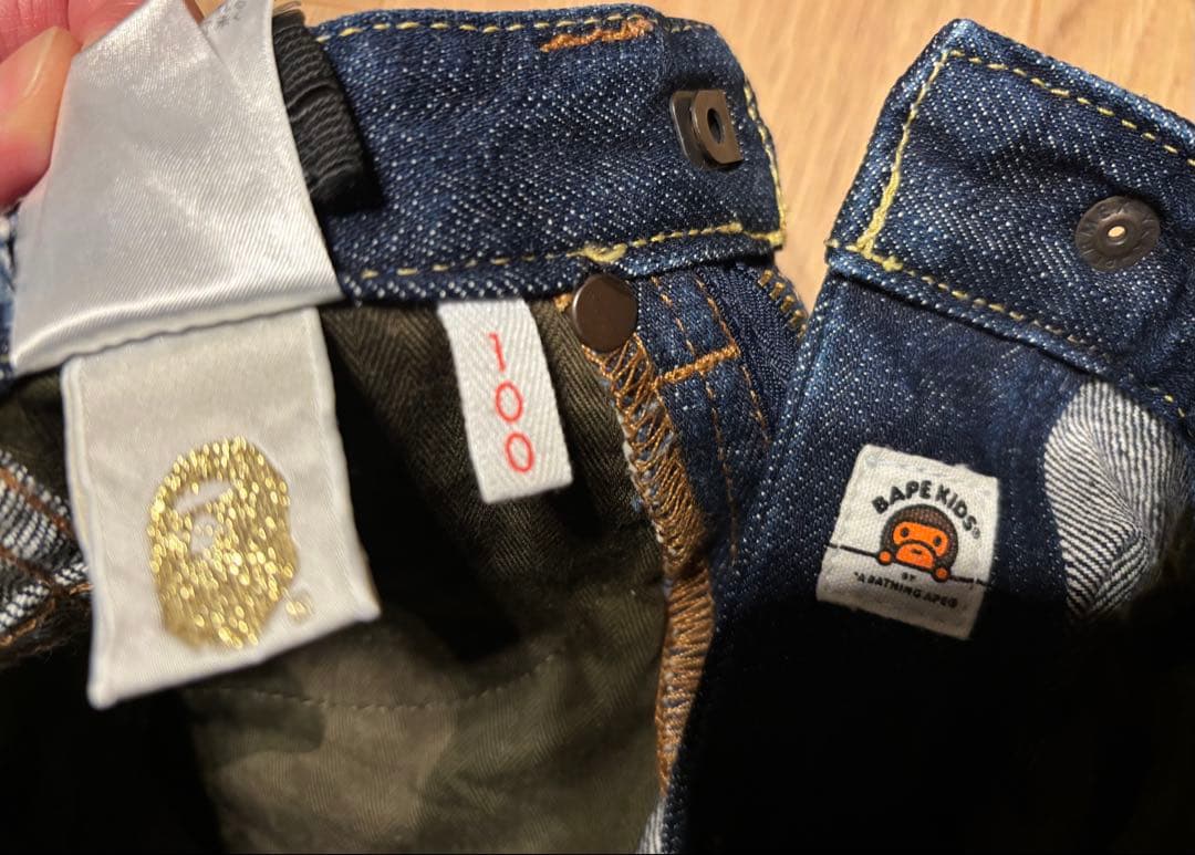 A BATHING APE BAPE KIDS ベイプ キッズ デニム 100