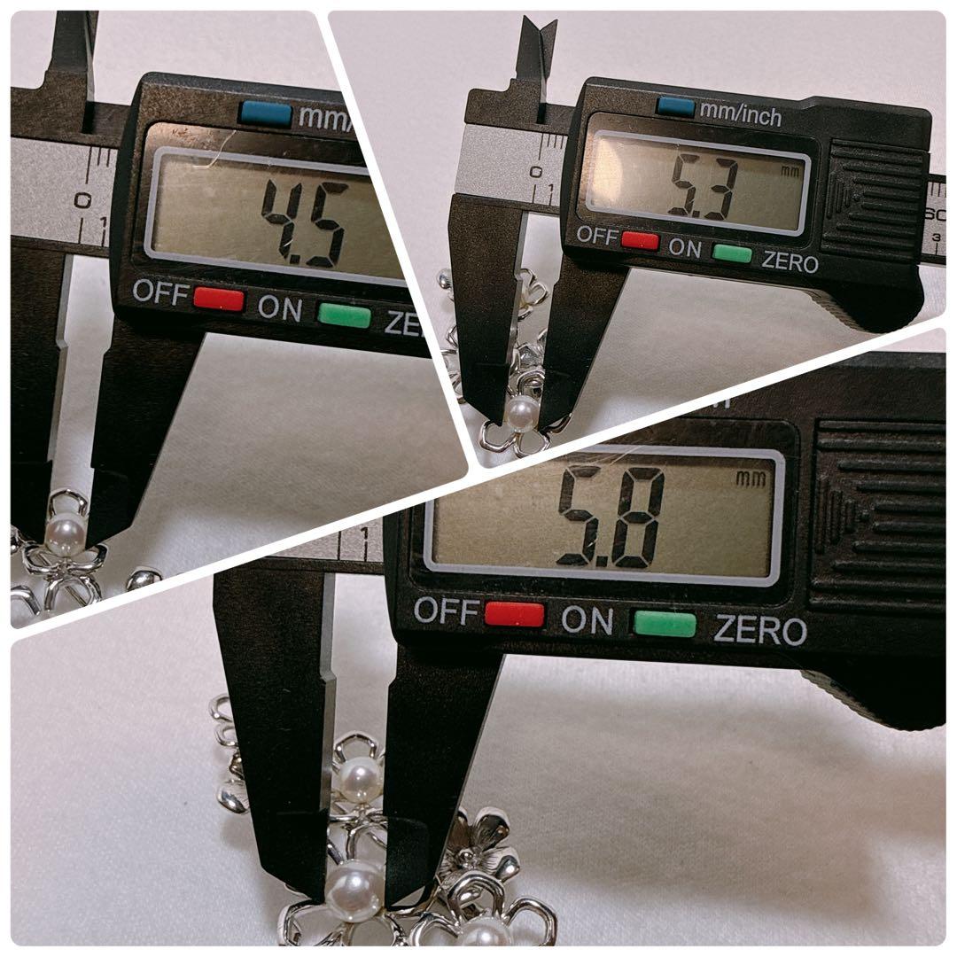 TASAKI タサキ シルバー 3粒 あこや真珠 パール フラワー ブローチ