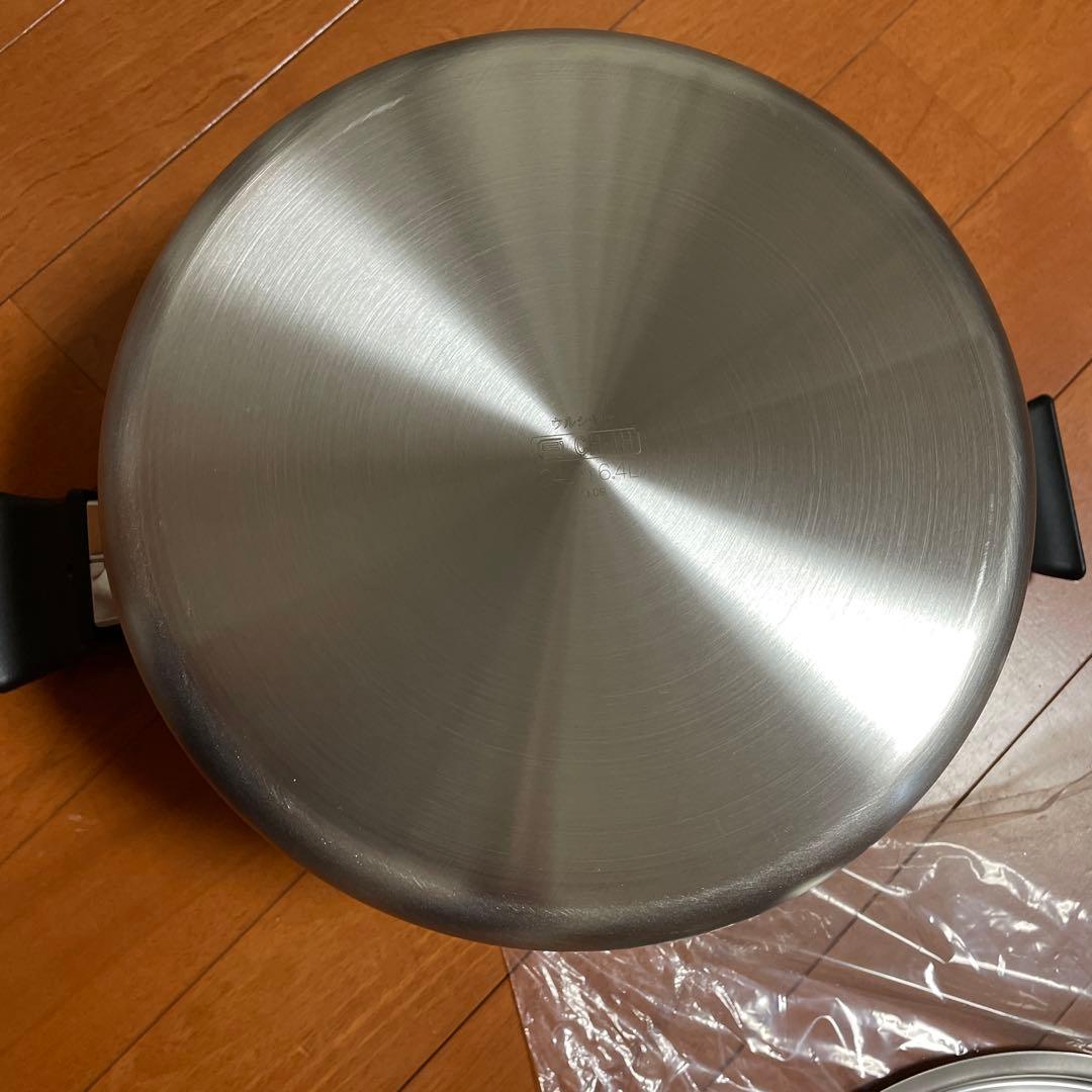 ウルシヤマ金属 両手鍋 24cmtrwー24w トロワディープポット