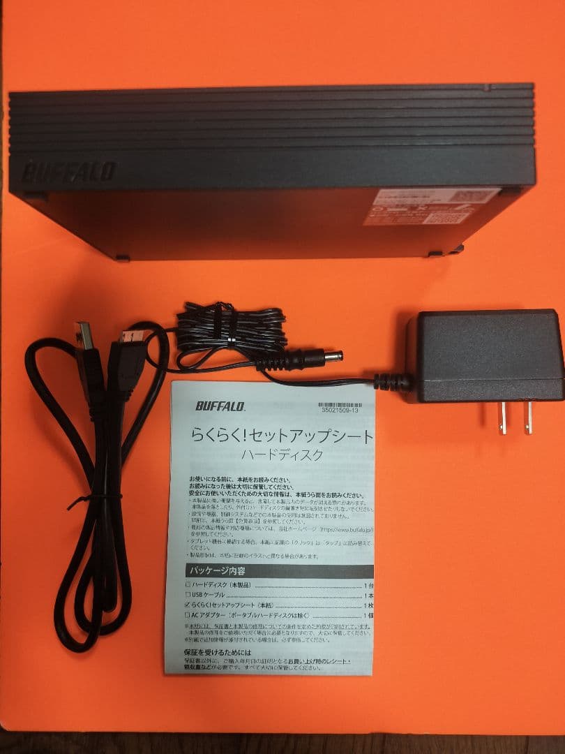 外付けハードディスク BUFFALO HD-EDF2U3-BE 開封のみ未使用品