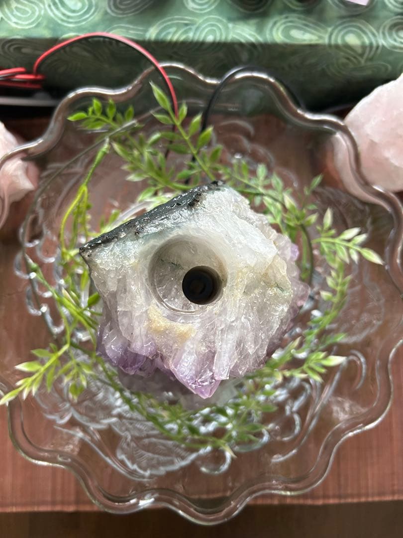 ✨破格✨絶品‼️アメジスト☆噴水☆天然石☆ファウンテン☆高さ24㎝⭐︎秘蔵品⭐︎レア⭐︎