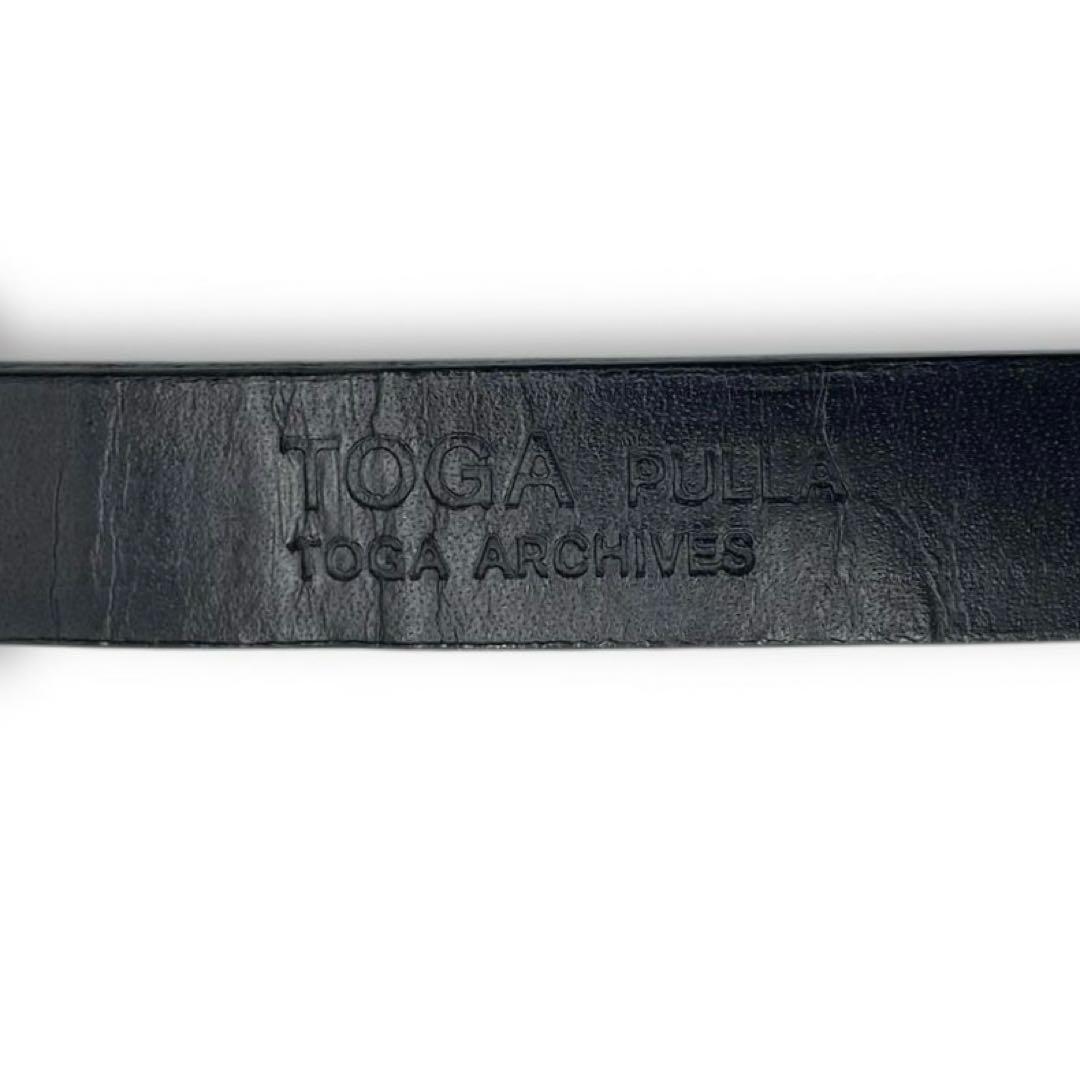 美品 TOGA トーガ メタル コンチョ ベルト レザー メンズ ブラック 希少
