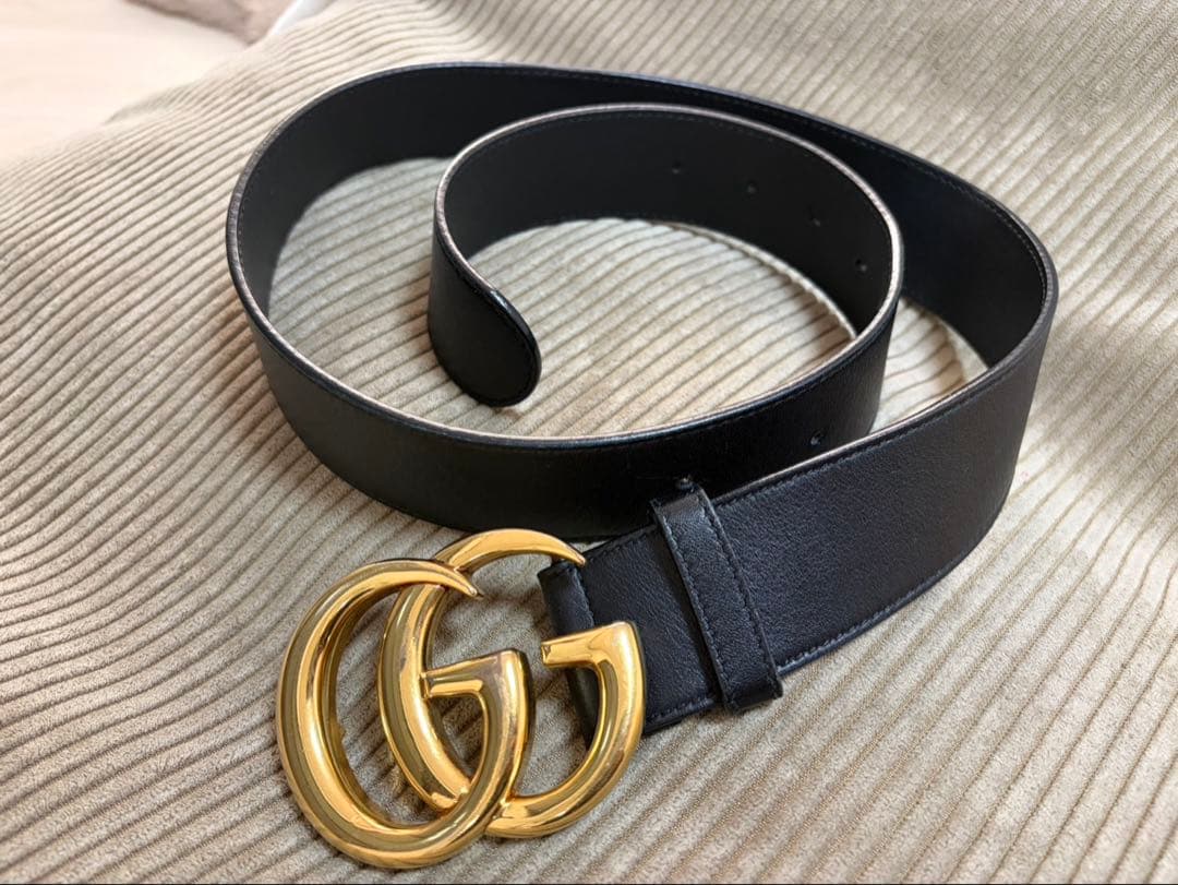 Gucci GGロゴ レザーベルト 黒